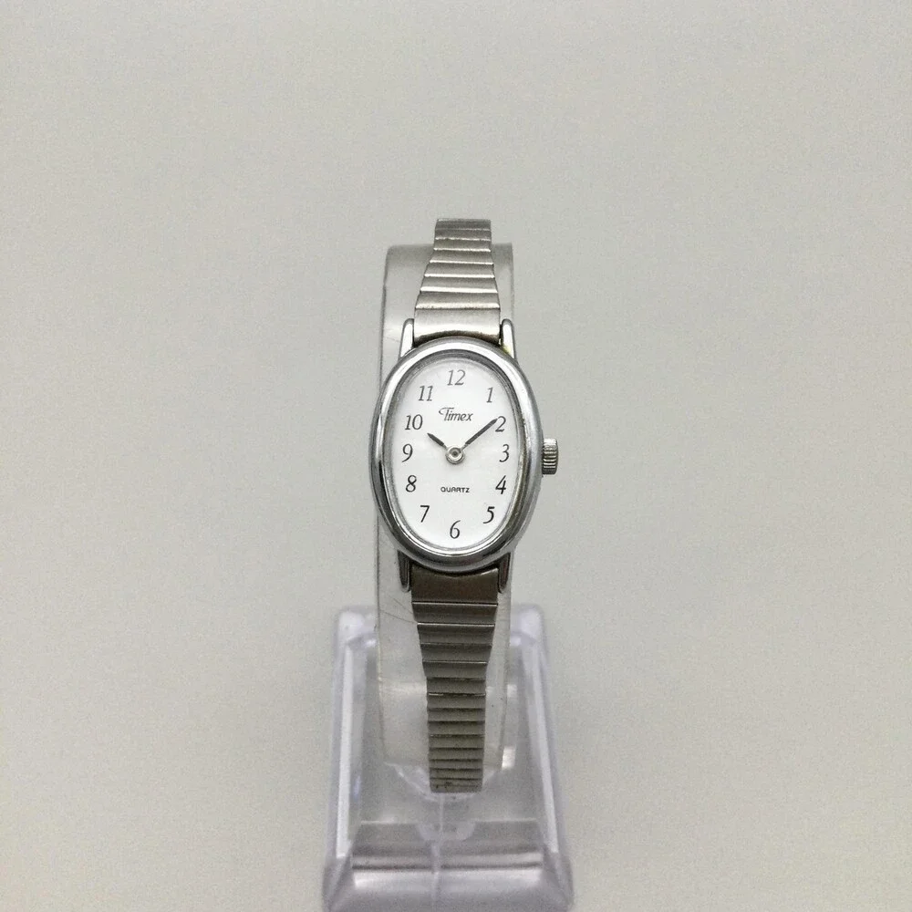 Timex Ccavatina Womens Watch 18mm White Dial Silver Bracelet New Battery